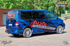 Reklamní polepy na auto Audi GARAGE Hořice| Studio ALEŠ s.r.o.